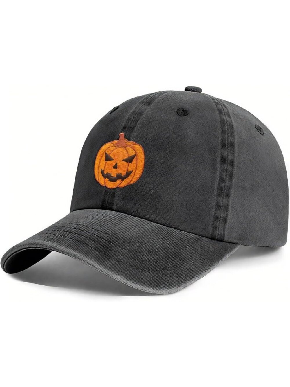 Fashion Cool Pumpkin Black Baseball Cap Funny Embroidered Birthday Gifts Hat